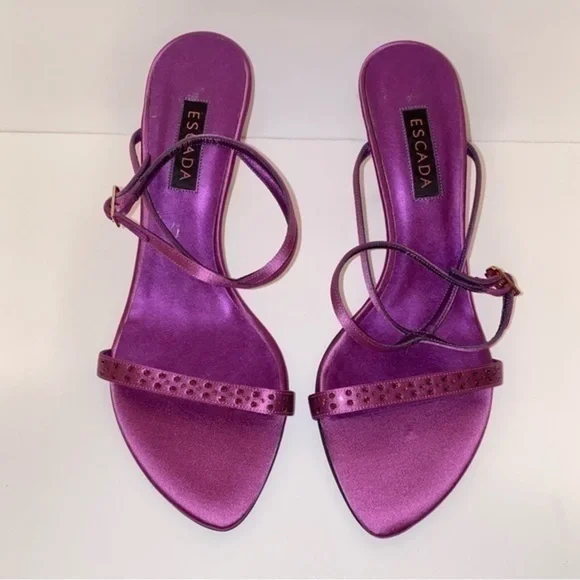 Escada satin heels - Picture 7 of 12